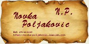Novka Poljaković vizit kartica